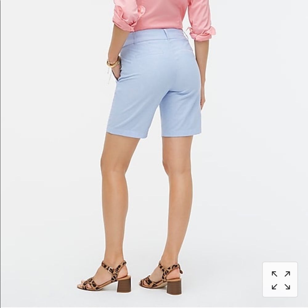 *NEW* J Crew Bermuda Chino Bike Longer Light Blue Shorts Jort